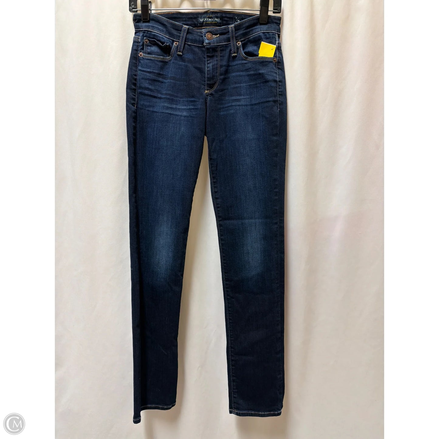 Jeans Straight By Lucky Brand In Blue Denim, Size: 10