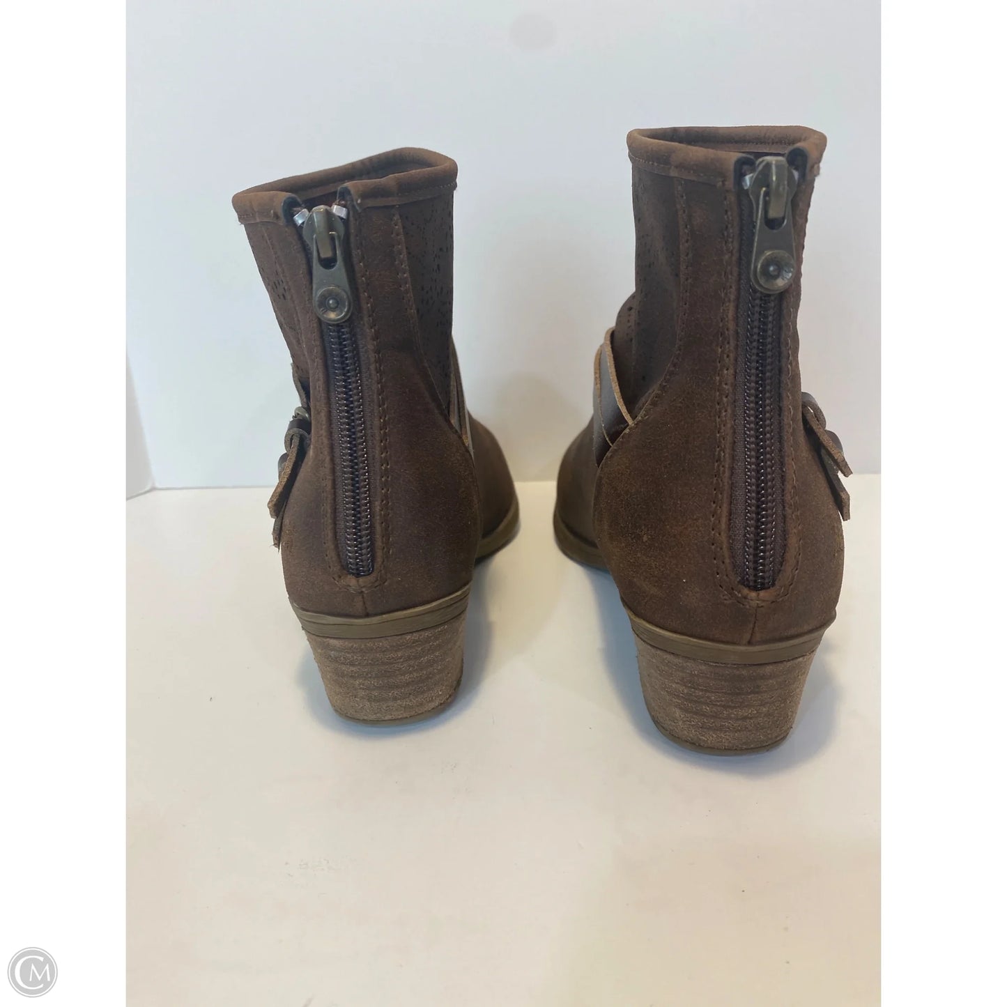 Boots Ankle Heels By Blowfish In Brown, Size: 8