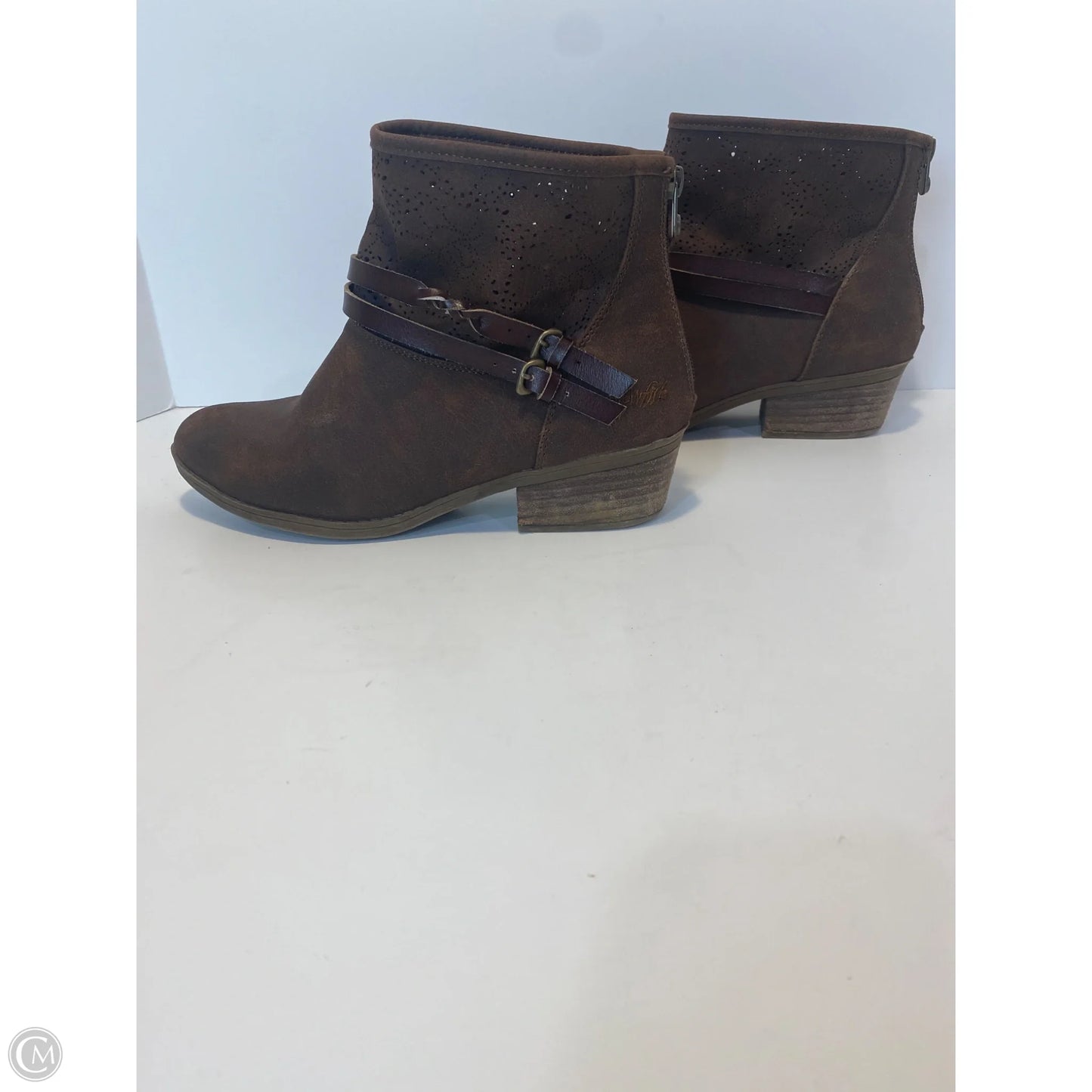 Boots Ankle Heels By Blowfish In Brown, Size: 8
