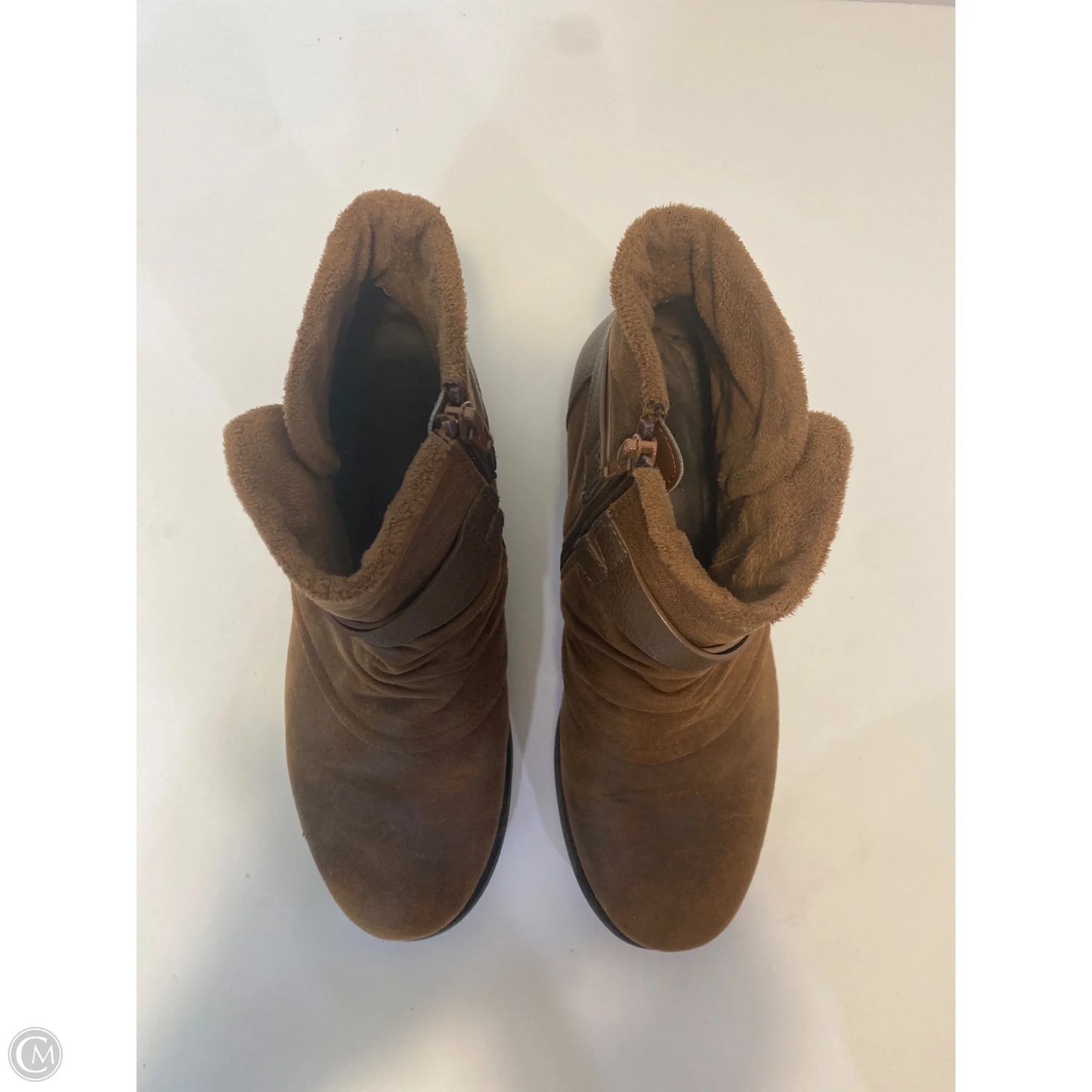 Boots Ankle Flats By Clothes Mentor In Brown, Size: 7