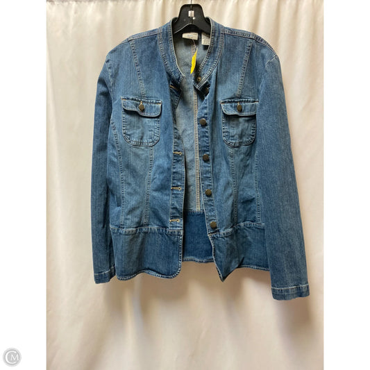 Jacket Denim By Covington In Blue Denim, Size: Xl