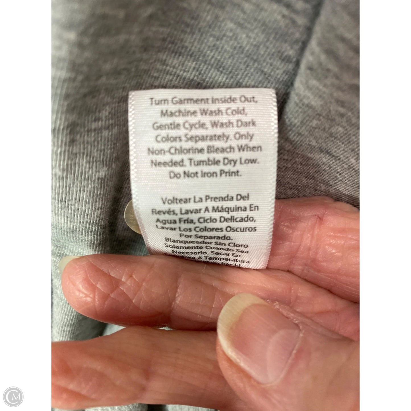 Top Short Sleeve By Holiday Time In Grey, Size: 3x