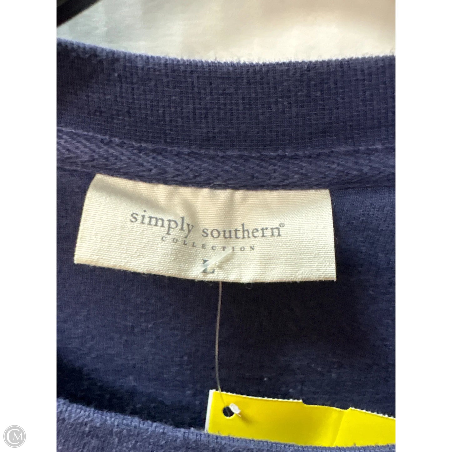 Sweatshirt Crewneck By Simply Southern In Navy, Size: L