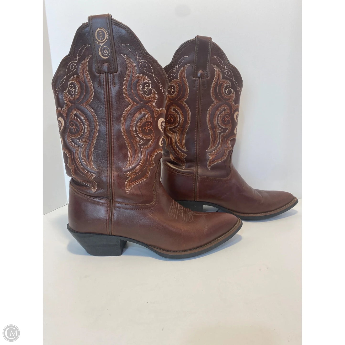 Boots Western By Tony Lama In Maroon, Size: 7
