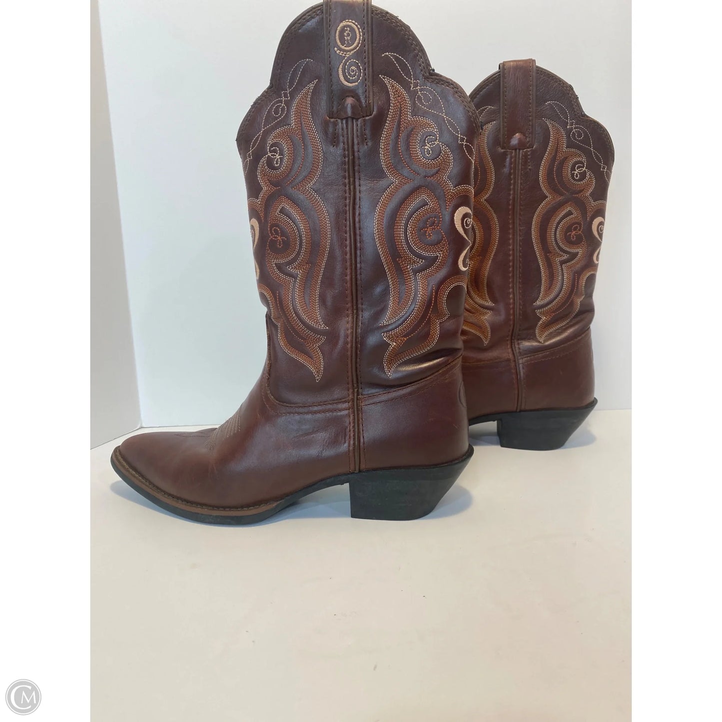 Boots Western By Tony Lama In Maroon, Size: 7