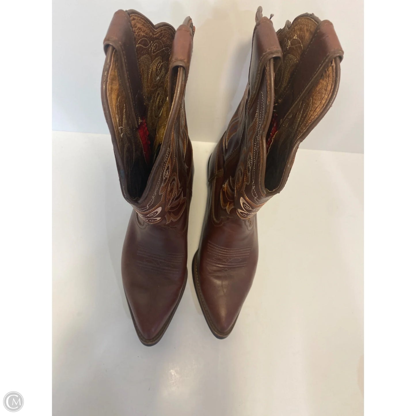 Boots Western By Tony Lama In Maroon, Size: 7