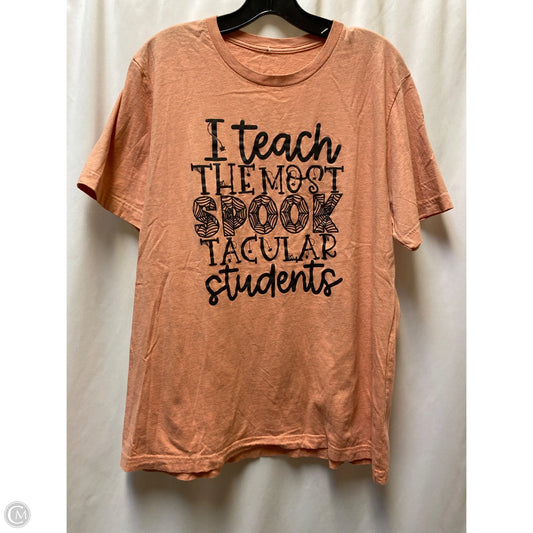 Top Short Sleeve By Clothes Mentor In Orange, Size: M