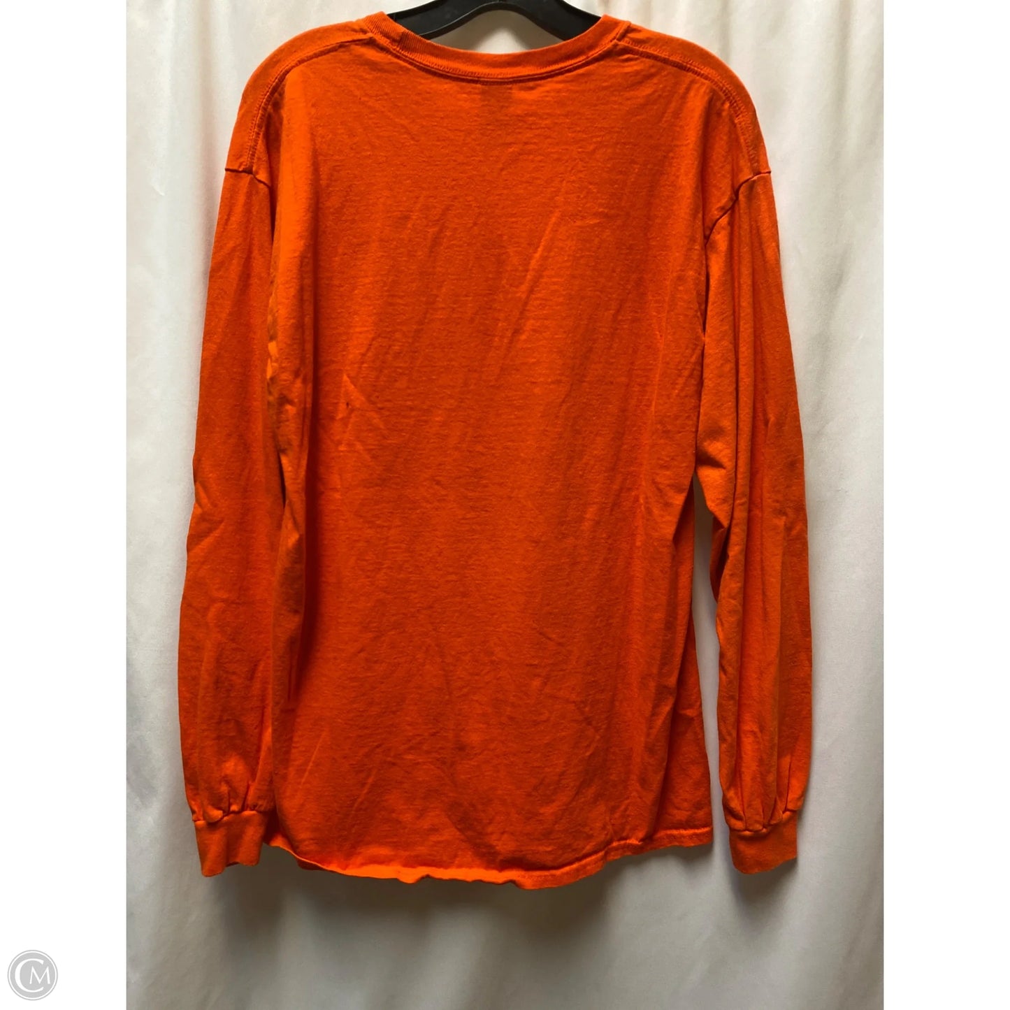 Top Long Sleeve By Gildan In Orange, Size: L
