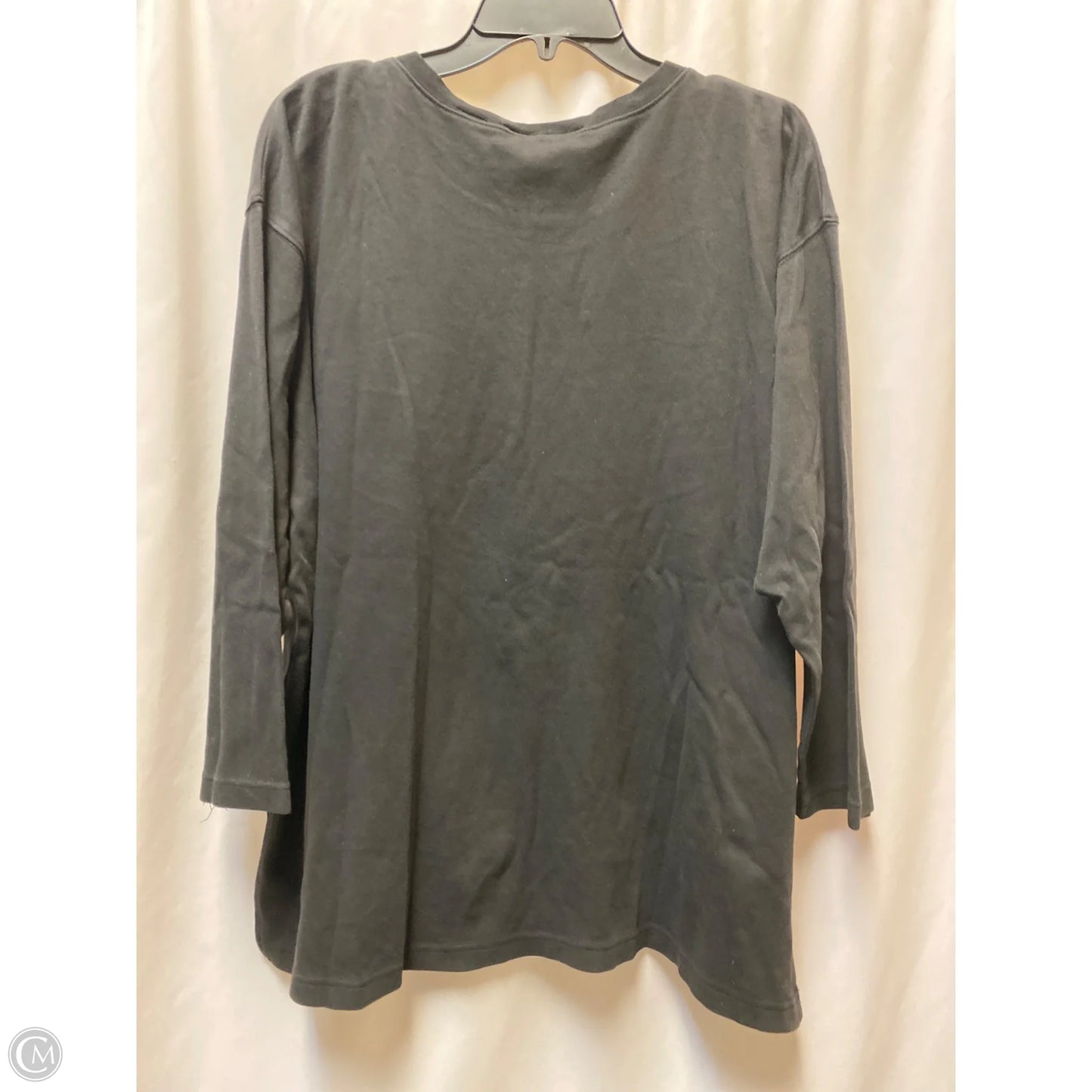 Sweatshirt Crewneck By Chaus In Black, Size: 2x