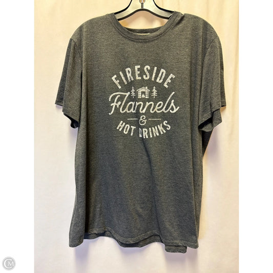 Top Short Sleeve By Maurices In Grey, Size: 1x
