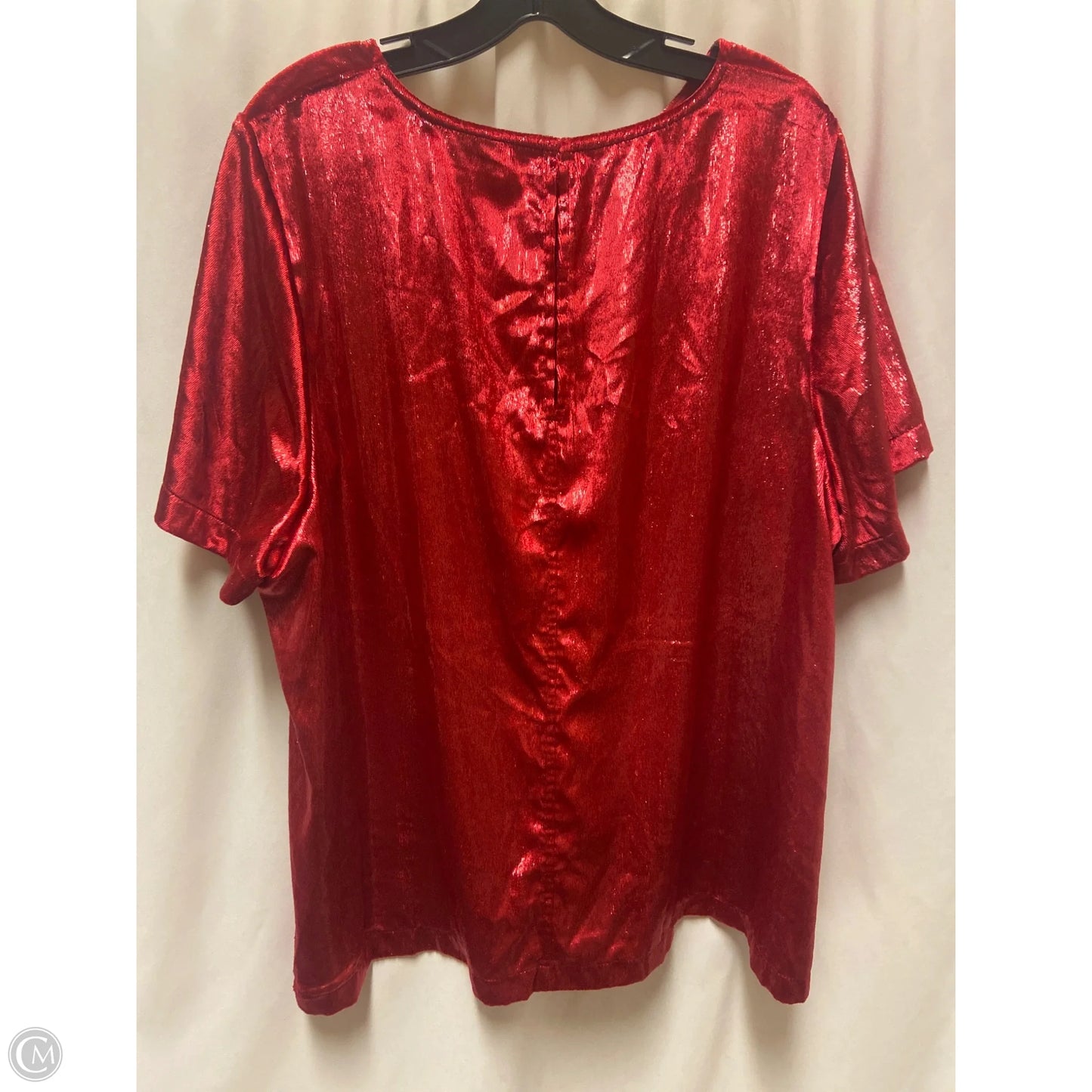 Top Short Sleeve By Lane Bryant In Red, Size: 4x