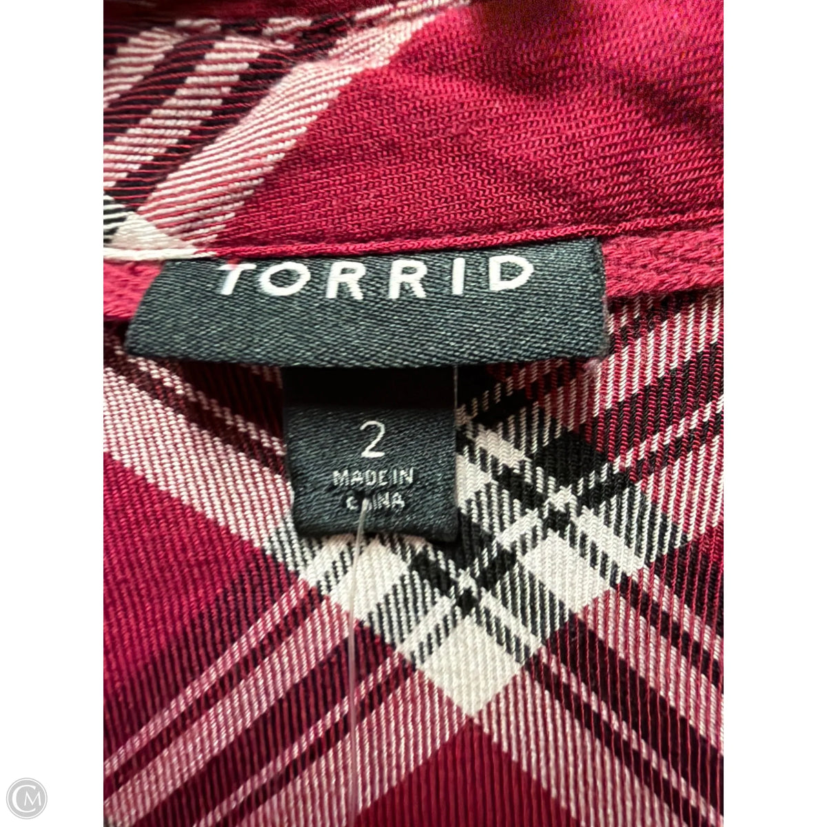 Top Long Sleeve By Torrid In Maroon, Size: 2x