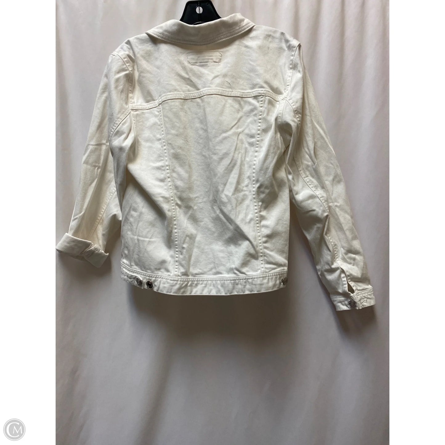 Jacket Denim By Maurices In White Denim, Size: L
