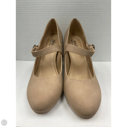 Shoes Heels Block By Clothes Mentor In Taupe, Size: 10