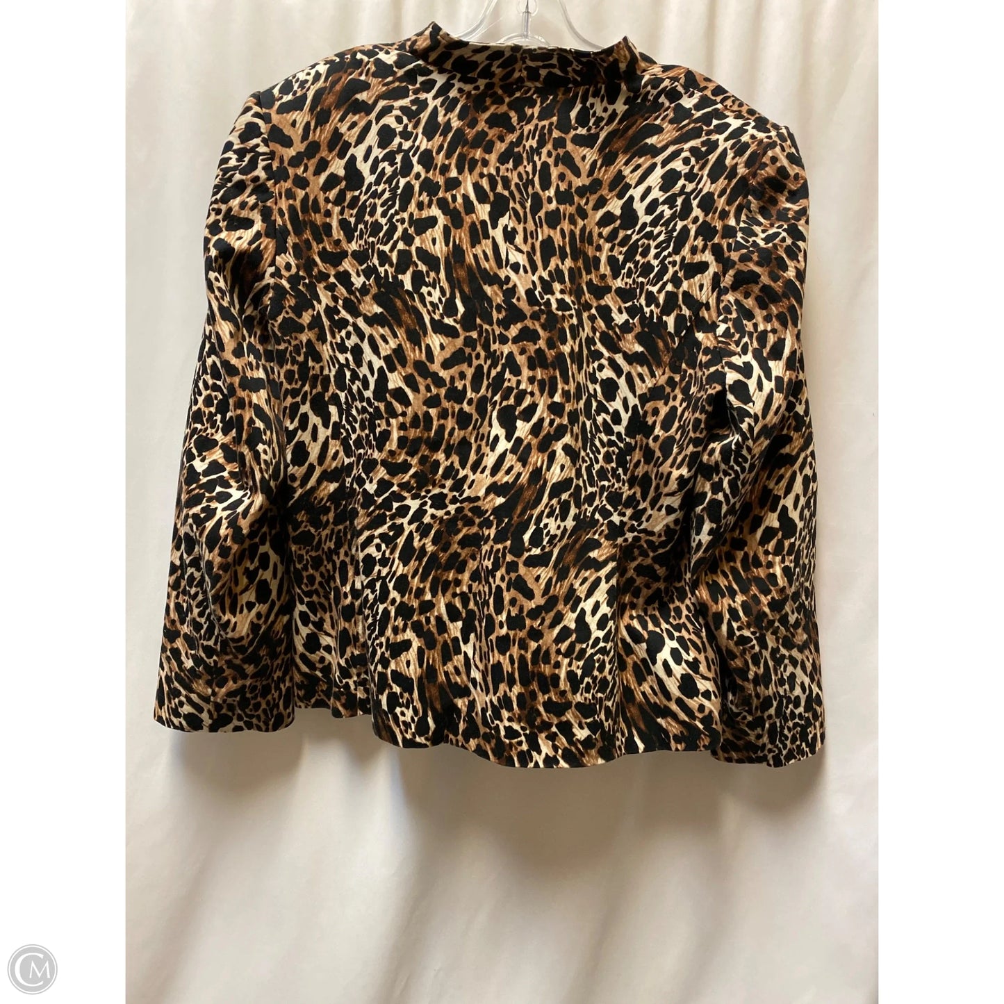 Blazer By Gloria Vanderbilt In Animal Print, Size: Xl