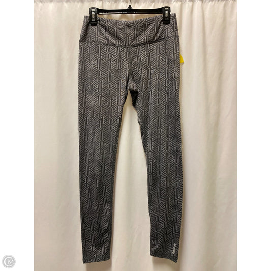 Athletic Leggings By Reebok In Grey, Size: M