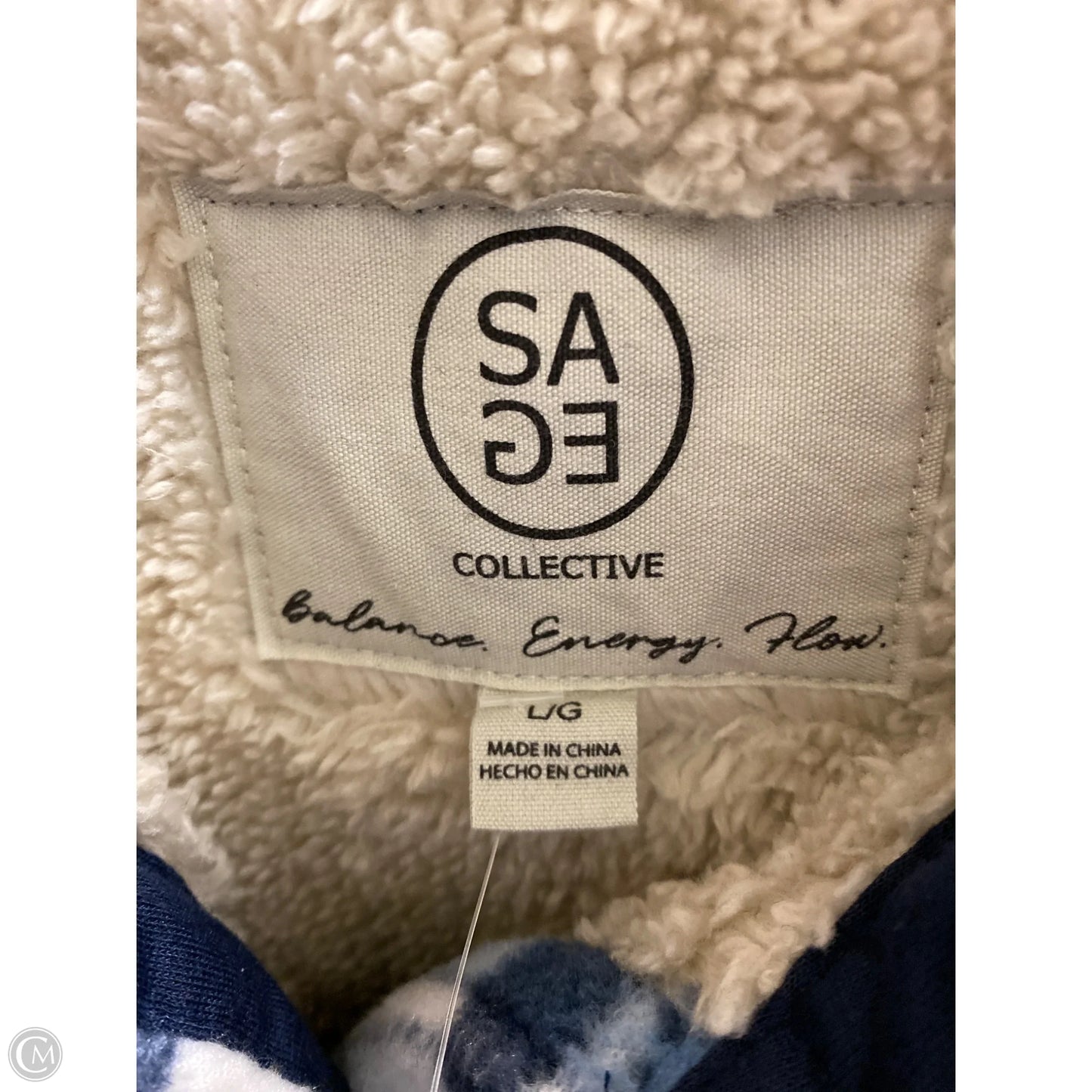 Jacket Utility By Sage In Blue, Size: L