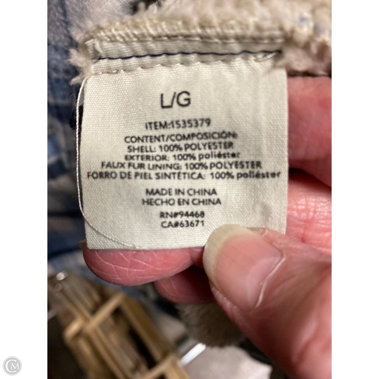 Jacket Utility By Sage In Blue, Size: L