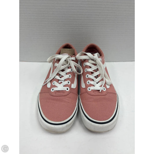 Shoes Sneakers By Vans In Pink, Size: 8
