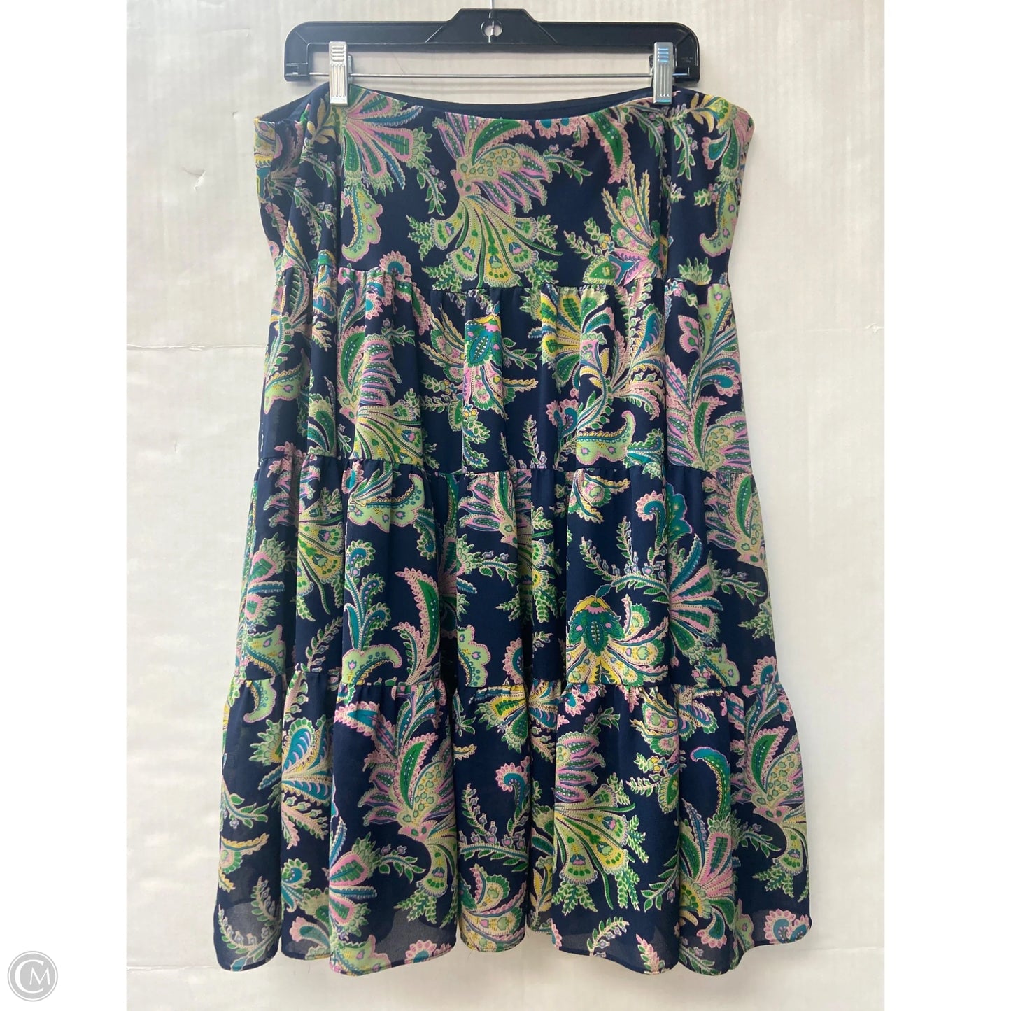 Skirt Midi By Chaps In Navy, Size: Xl