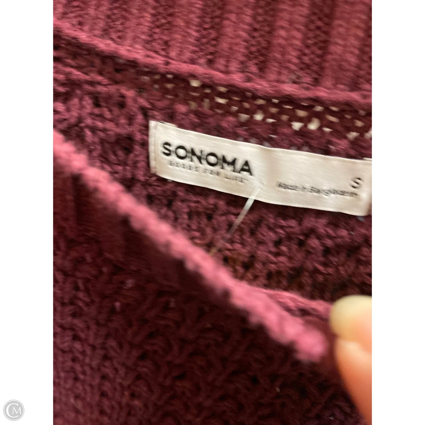 Sweater By Sonoma In Maroon, Size: S