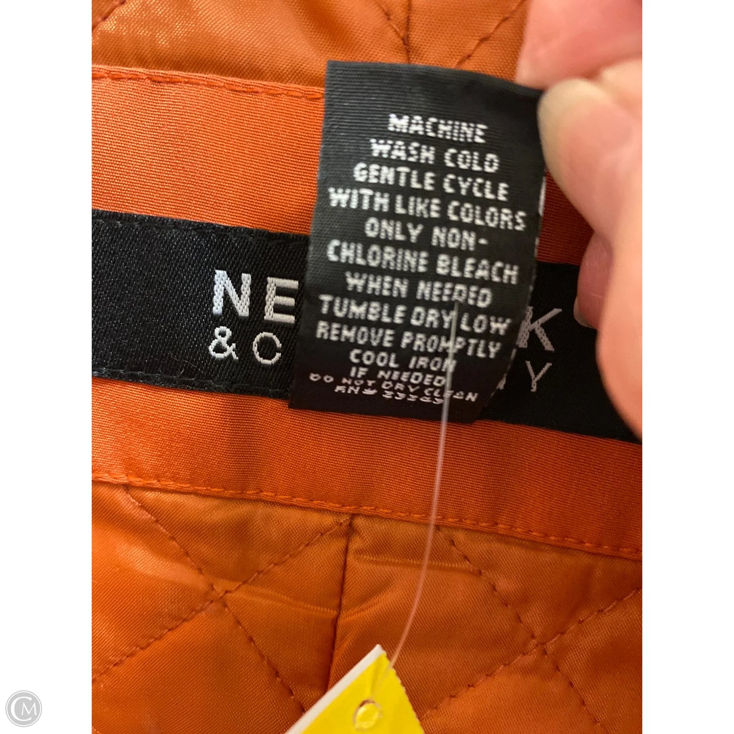 Coat Raincoat By New York And Co In Orange, Size: L