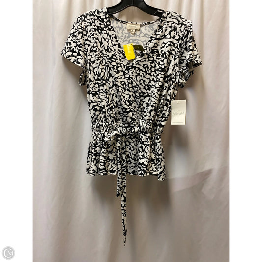 Top Short Sleeve By Meraki In Black, Size: M