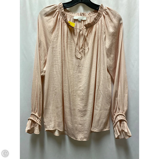 Top Long Sleeve By Loft In Pink, Size: S
