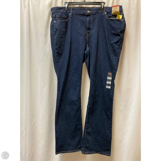 Jeans Boot Cut By Levis In Blue Denim, Size: 22