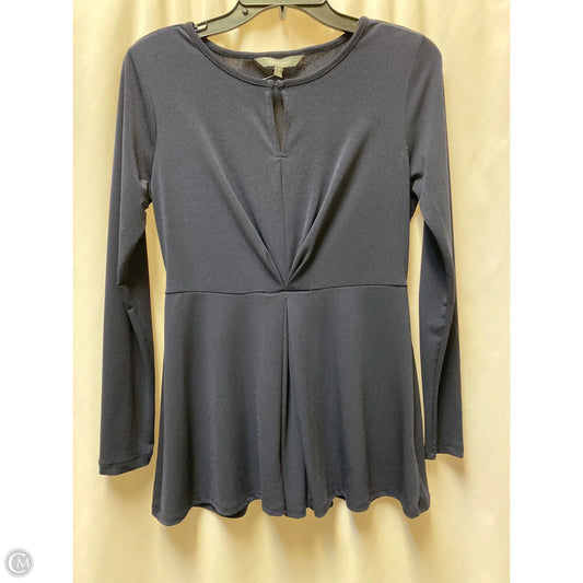 Top Long Sleeve By Daisy Fuentes In Navy, Size: S