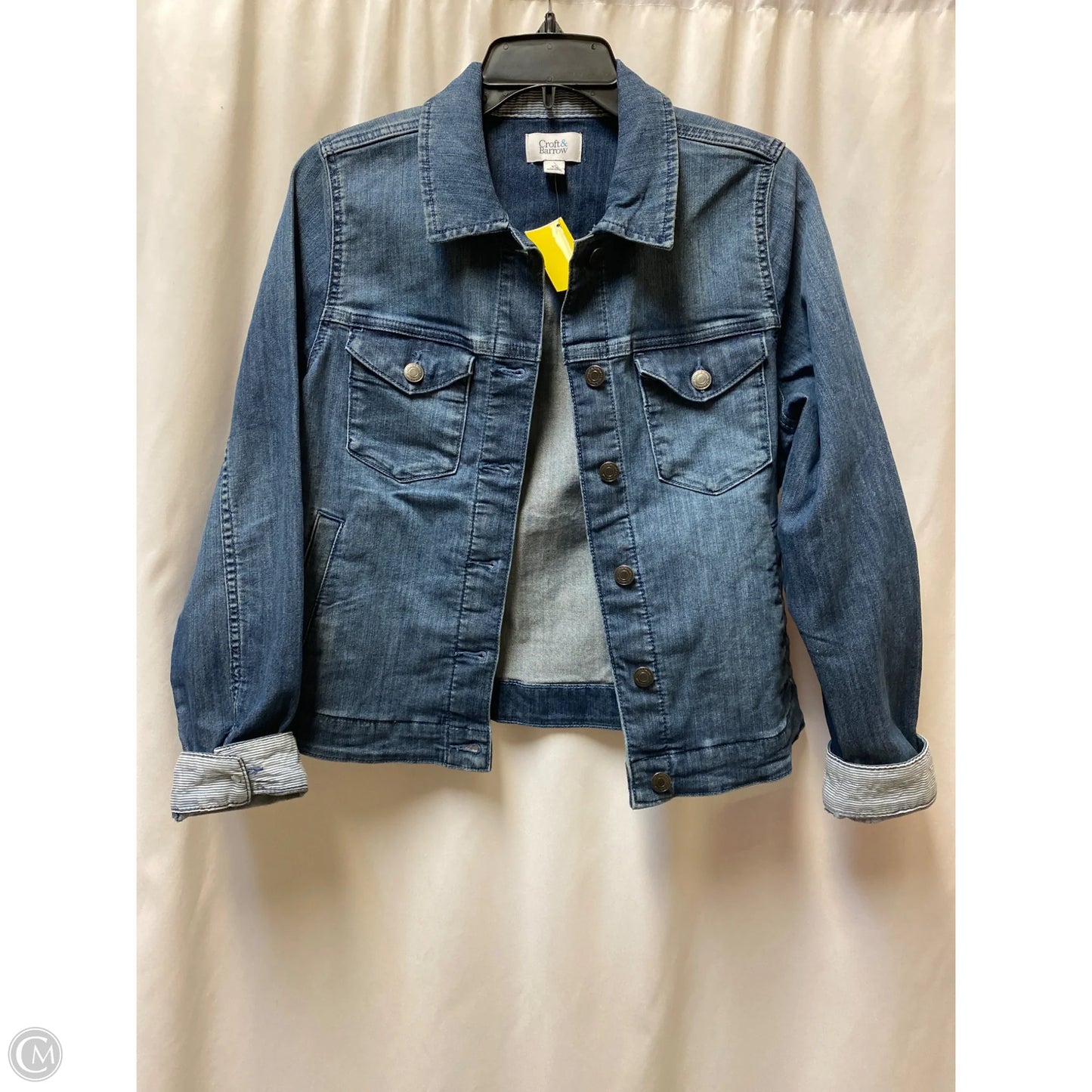 Jacket Denim By Croft And Barrow In Blue Denim, Size: Xs