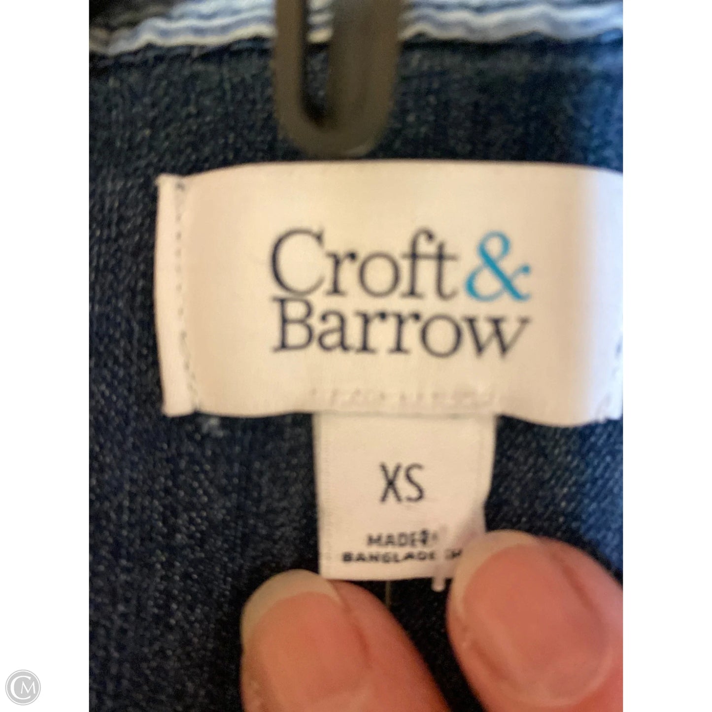 Jacket Denim By Croft And Barrow In Blue Denim, Size: Xs