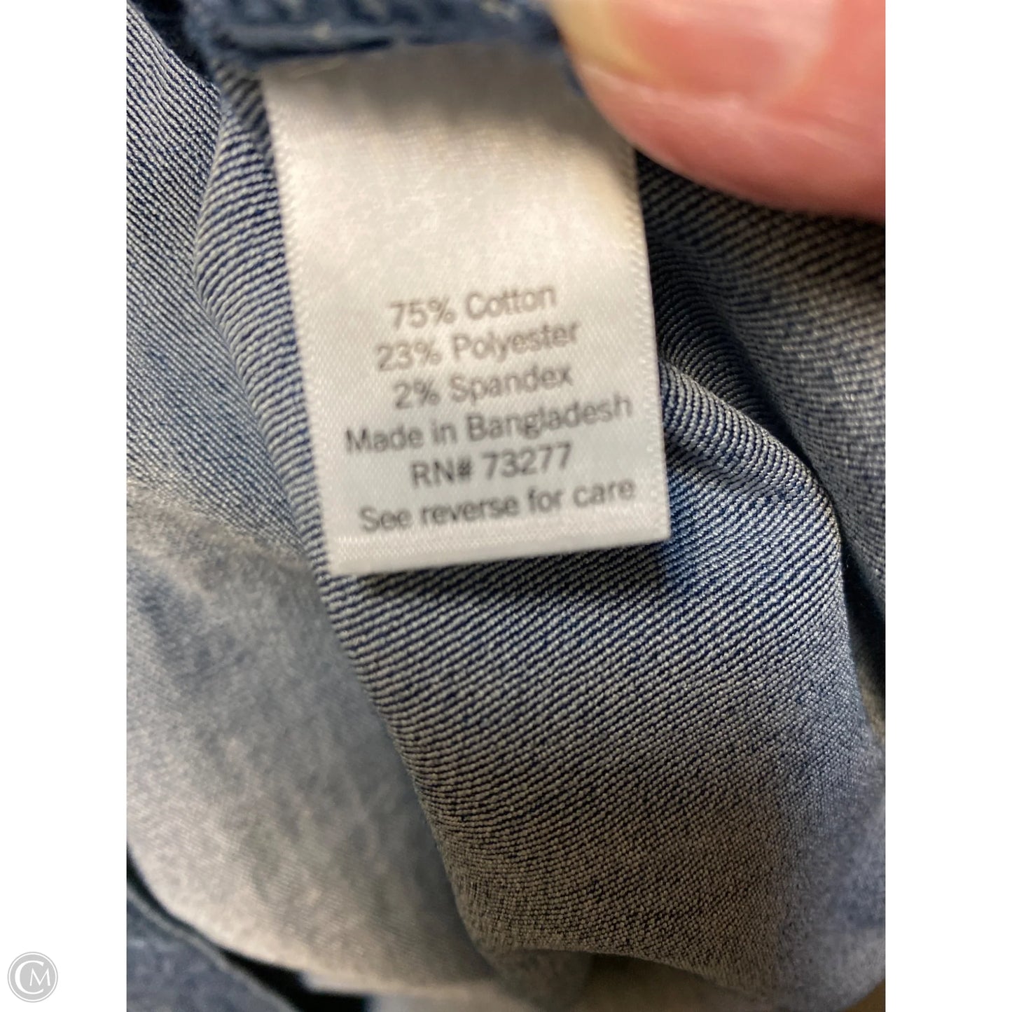 Jacket Denim By Croft And Barrow In Blue Denim, Size: Xs
