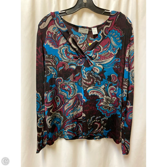 Top Long Sleeve By Chicos In Blue, Size: L