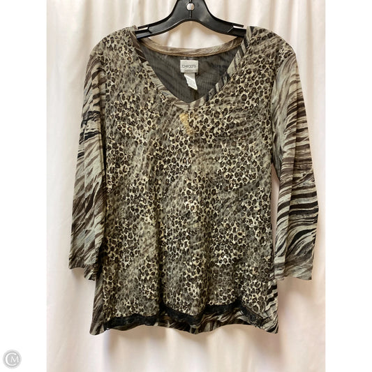 Top Long Sleeve By Chicos In Green, Size: L