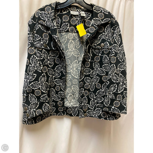Jacket Other By Chicos In Black & White, Size: L