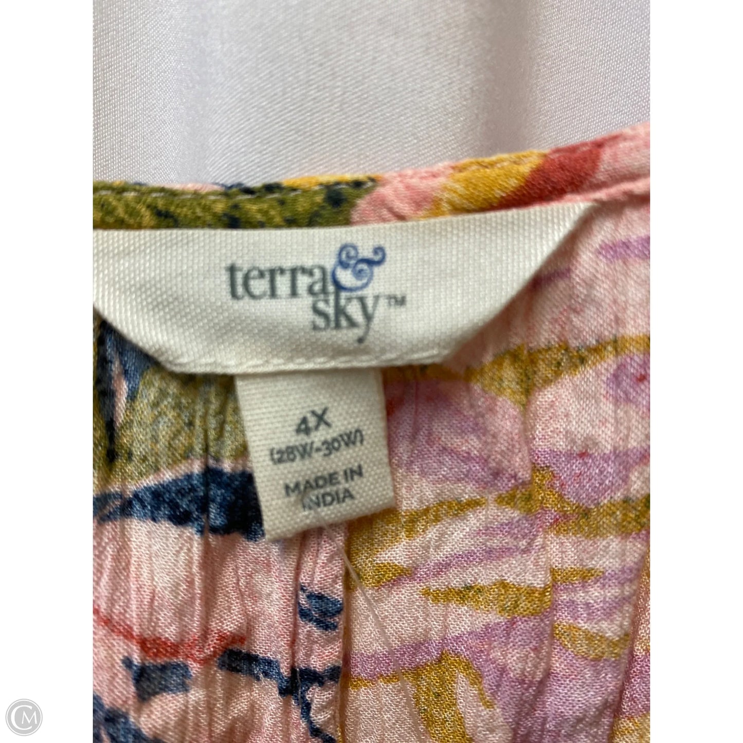 Top Long Sleeve By Terra & Sky In Pink, Size: 4x