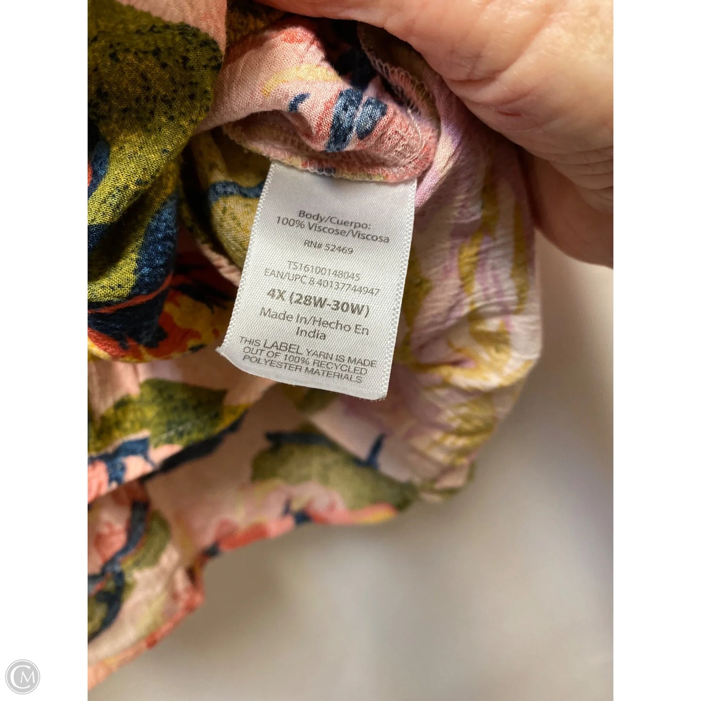 Top Long Sleeve By Terra & Sky In Pink, Size: 4x