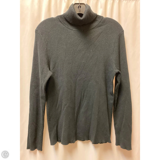 Top Long Sleeve By Chicos In Black, Size: L