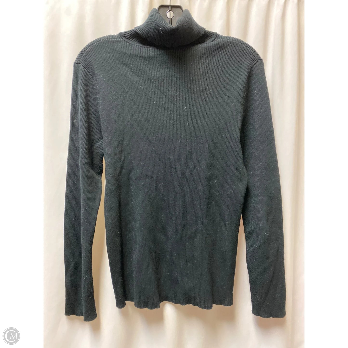 Top Long Sleeve By Chicos In Black, Size: L