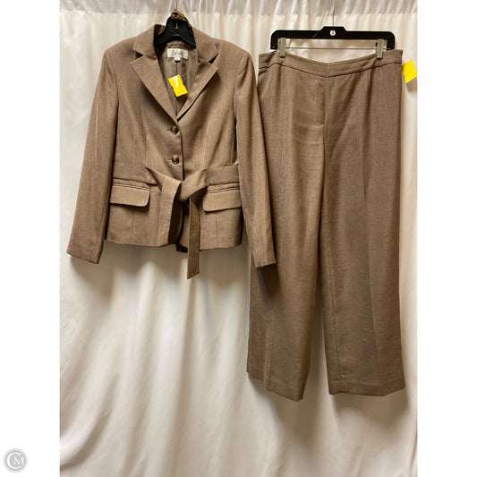 Pants Suit 2pc By Le Suit In Brown, Size: 10