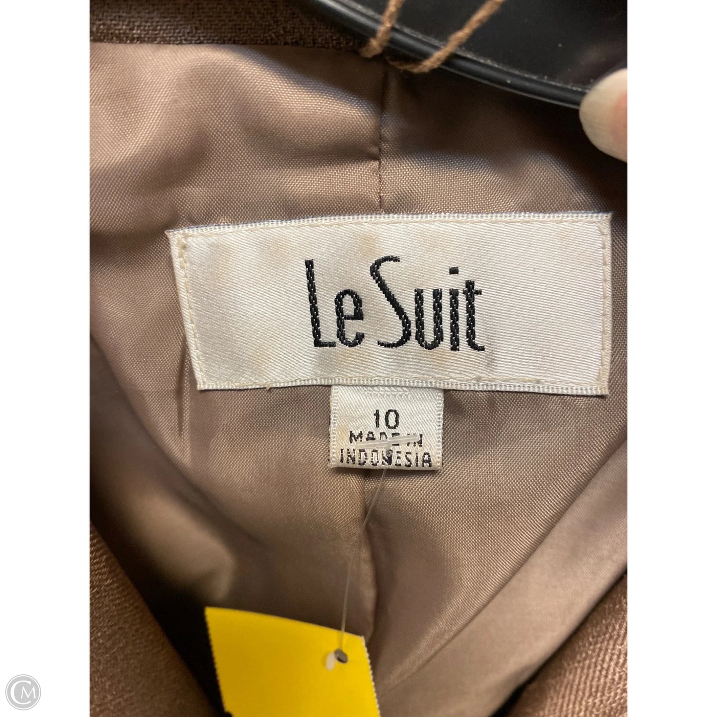 Pants Suit 2pc By Le Suit In Brown, Size: 10