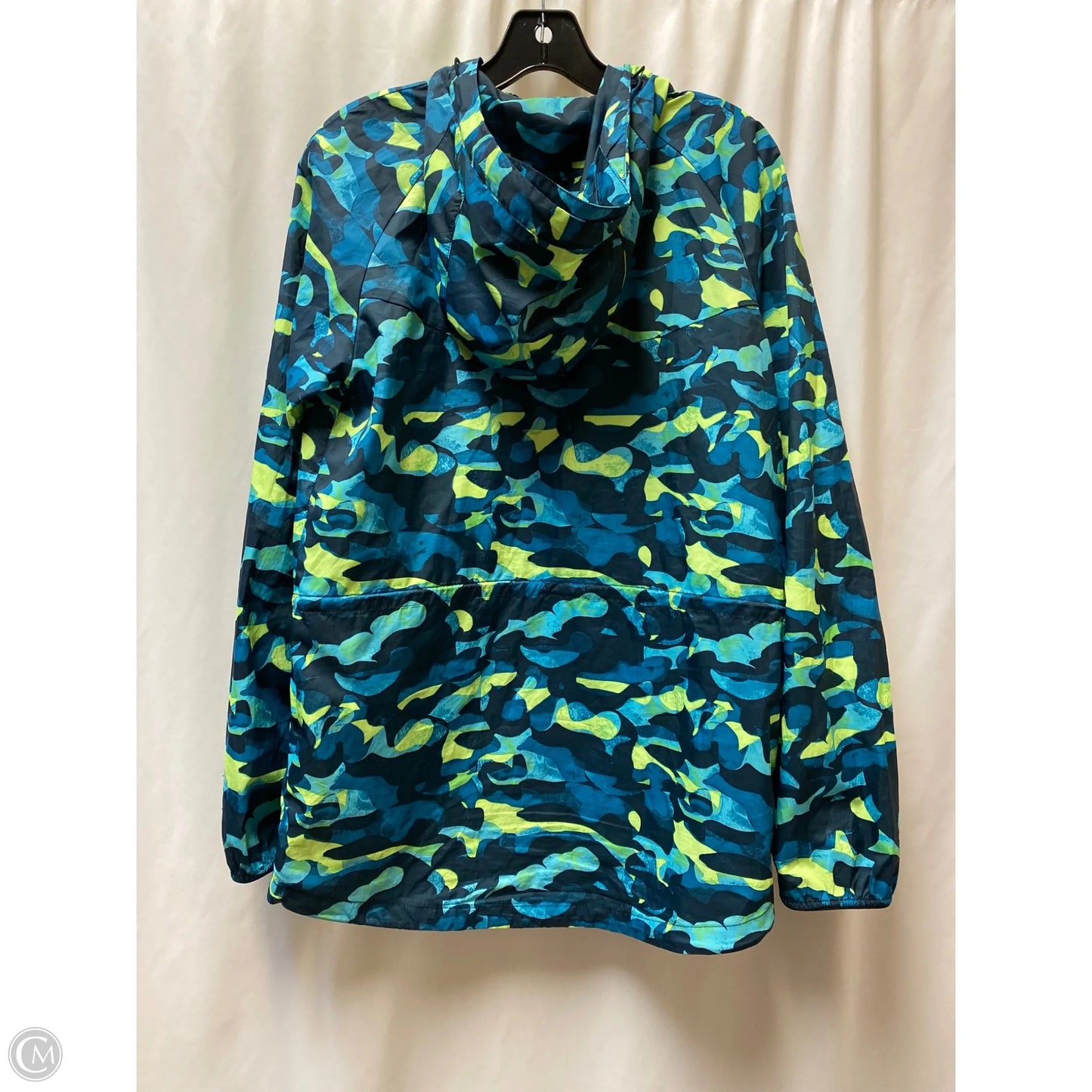 Athletic Jacket By Nike In Blue, Size: L