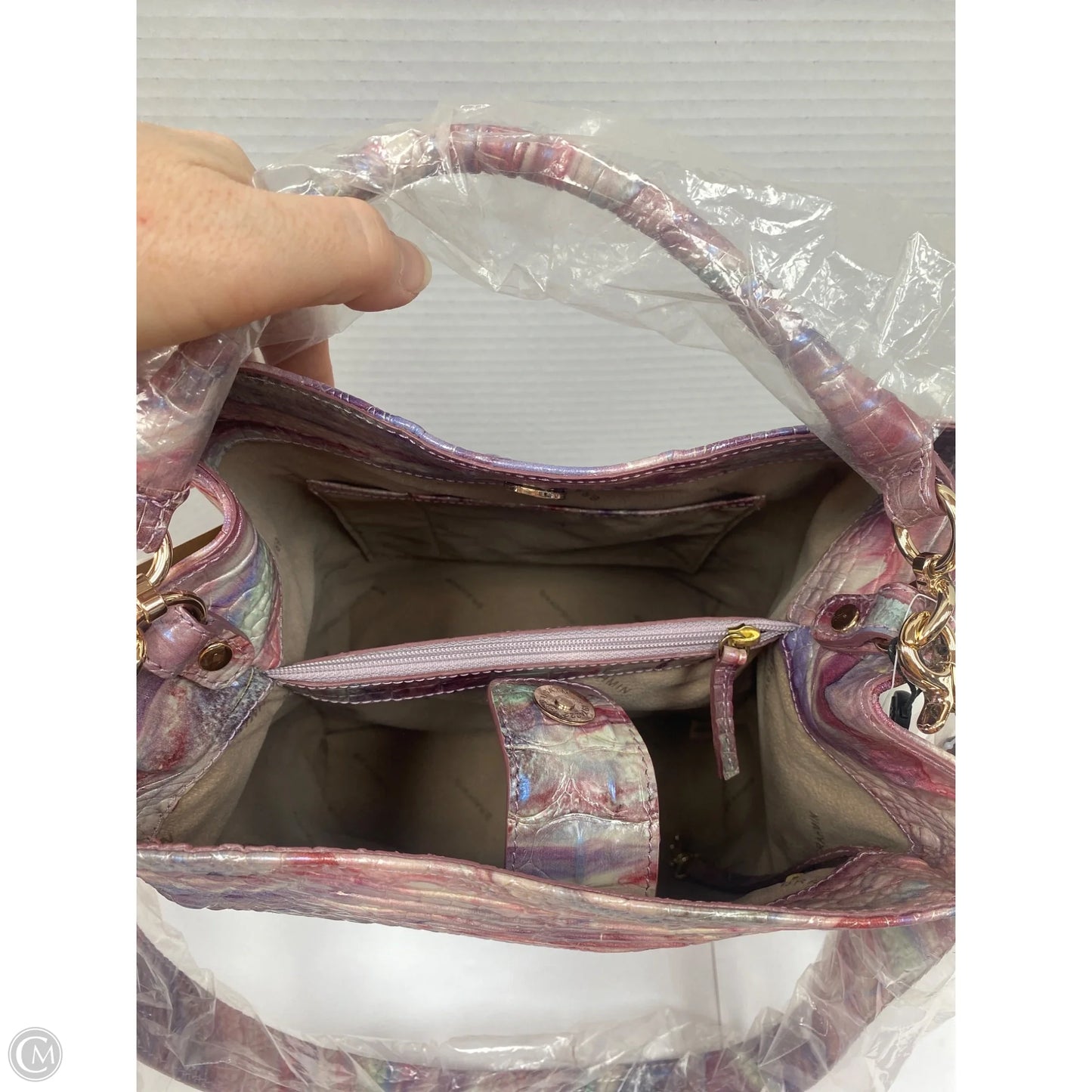 Handbag Designer By Brahmin, Size: Large