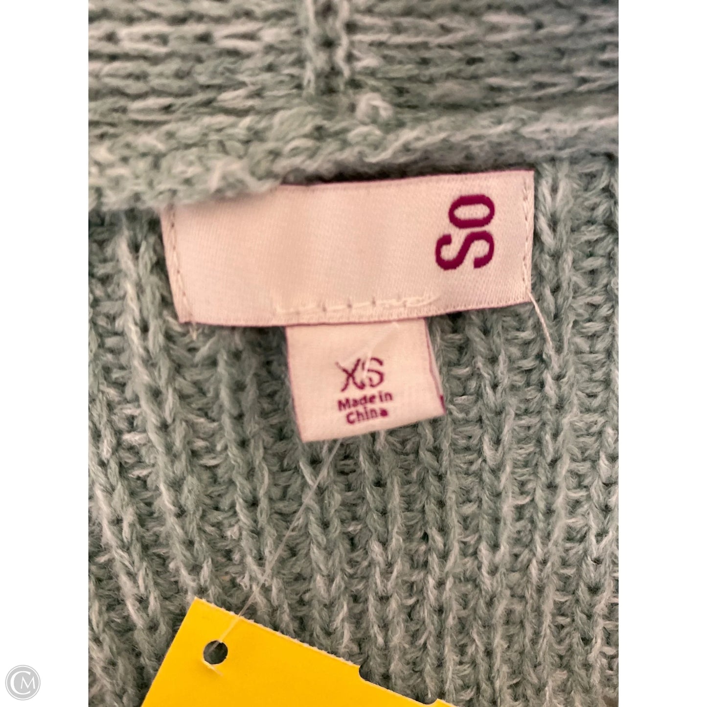 Cardigan By So In Teal, Size: Xs