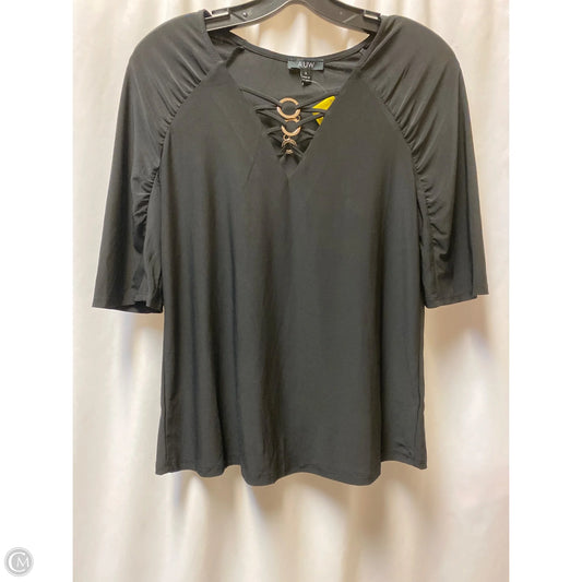 Top Short Sleeve By Auw In Black, Size: S