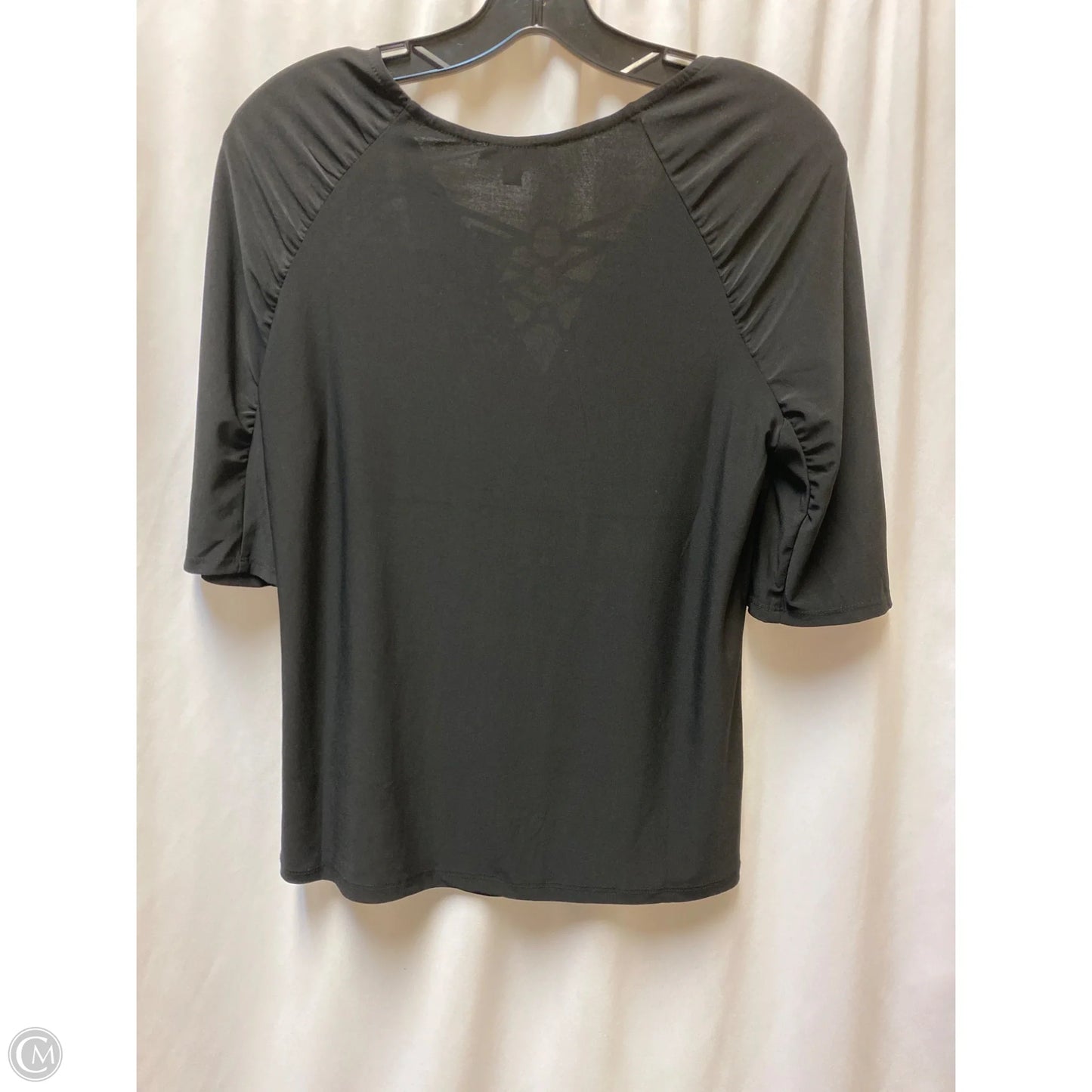 Top Short Sleeve By Auw In Black, Size: S