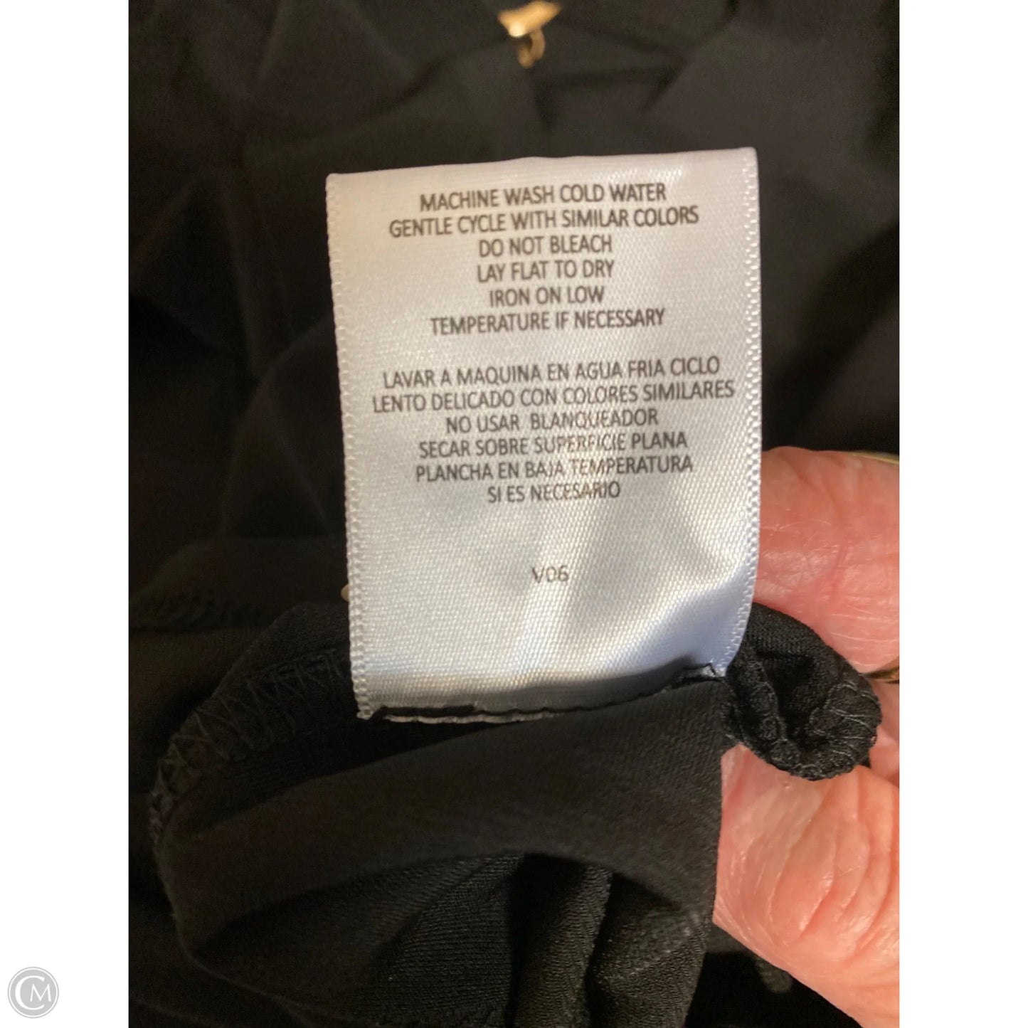 Top Short Sleeve By Auw In Black, Size: S