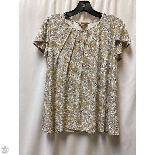 Top Short Sleeve By Clothes Mentor In Beige, Size: S