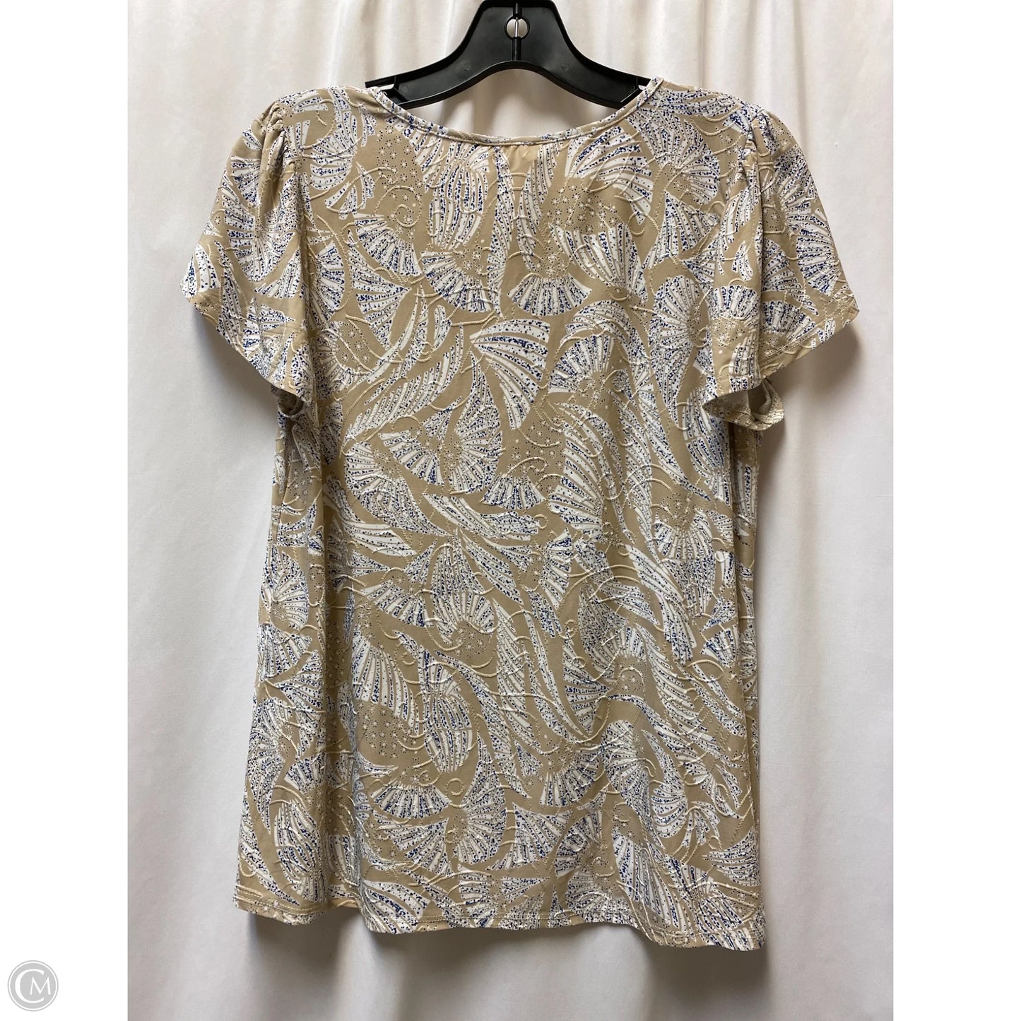 Top Short Sleeve By Clothes Mentor In Beige, Size: S